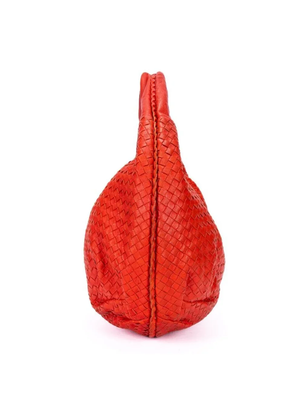 Bottega Veneta Large Hobo Red Intrecciato Leather
